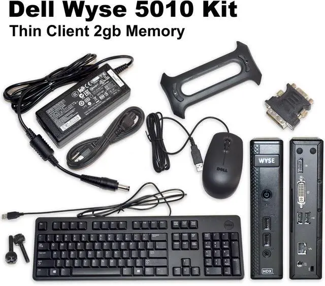 Alt view image 2 of 7 - Dell Wyse 5010 Thin Client AMD G-T48E 1.4GHz 2GB RAM ThinOS Kit 58468