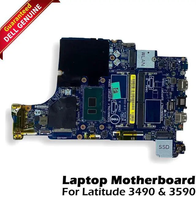 Main image of Dell Latitude 3490 & 3590 Laptop Motherboard Core i3-7130U 2.7GHz P6JPD