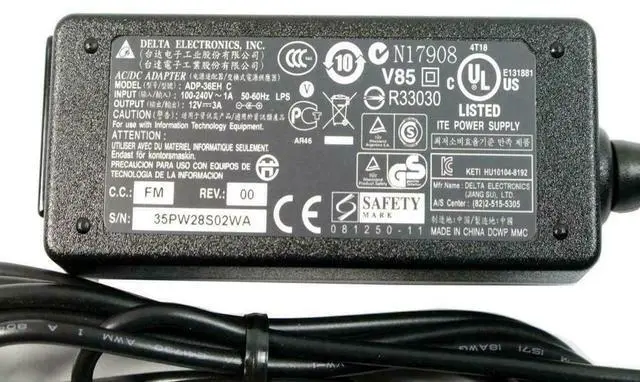 Alt view image 4 of 5 - Delta Electronics AC Adapter ADP-36KR A 524475-078 12 V 2.67 A ADP-36EH C PN0F3