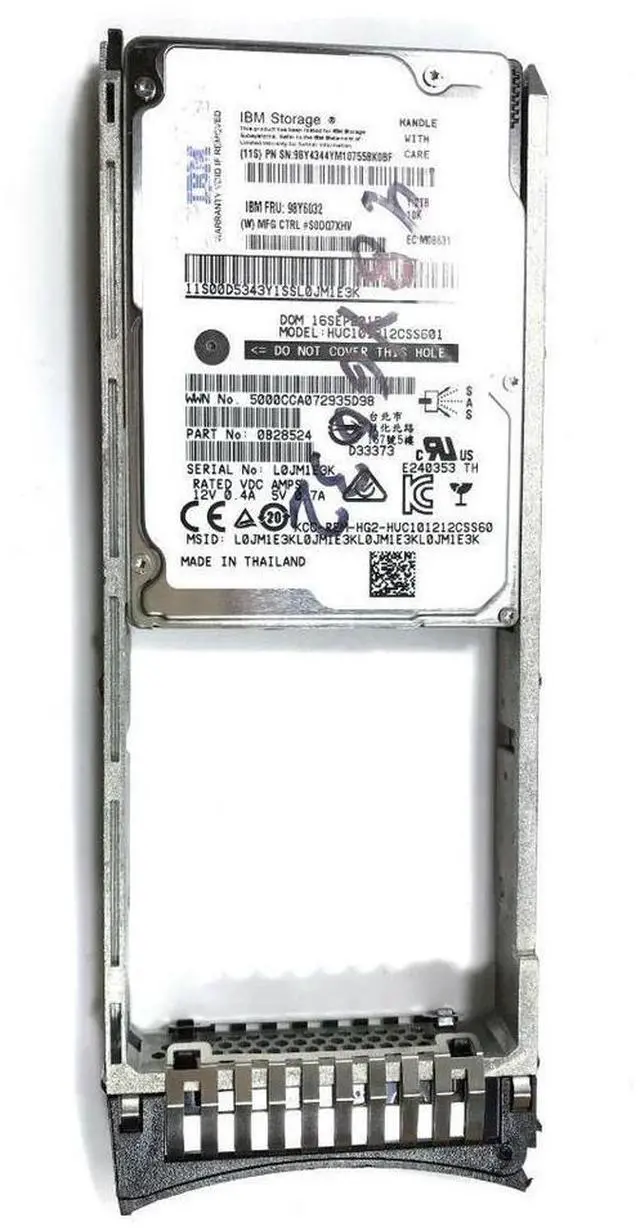 Alt view image 2 of 4 - IBM 98Y6032 10k 1.2 TB SAS SFF 6G Self Encrypting Disk SED HotPlug HDD w/Caddy
