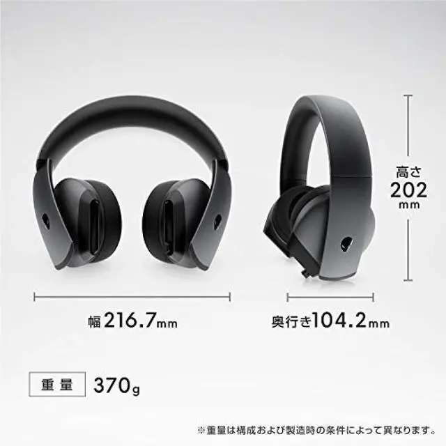 Alt view image 5 of 14 - ALIENWARE 7.1 Gaming Headset with High Quality High Resolution Noise Canceling Microphone 3.5mm USB (DAC) AW510H Dark Side of the Moon