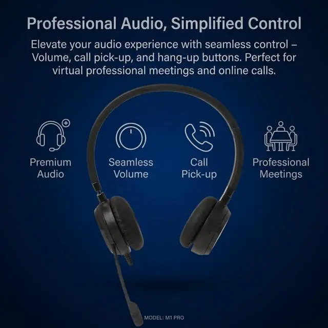 Alt view image 5 of 7 - NXT Technologies UC-2000 Stereo Headset, Sound by Jabra Headset , with Noise-Canceling Mic & Adjustable Headband, USB-A Wired Headphone Works with Online Meeting Platforms, On-Ear Long-Lasting Comfort