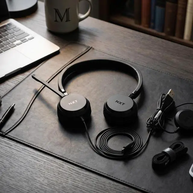 Alt view image 7 of 7 - NXT Technologies UC-2000 Stereo Headset, Sound by Jabra Headset , with Noise-Canceling Mic & Adjustable Headband, USB-A Wired Headphone Works with Online Meeting Platforms, On-Ear Long-Lasting Comfort