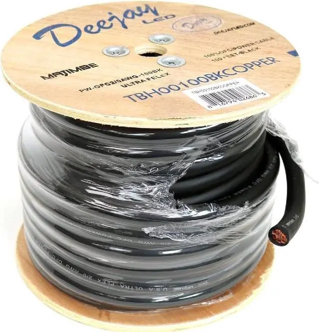 Alt view image 4 of 9 - DEEJAYLED 3 ZERO GAUGE 100 FT BLACK