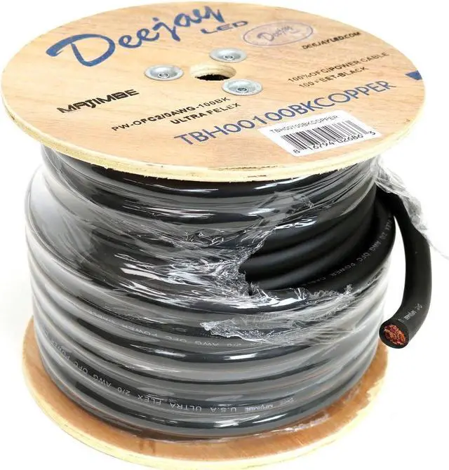 Alt view image 8 of 9 - DEEJAYLED 3 ZERO GAUGE 100 FT BLACK