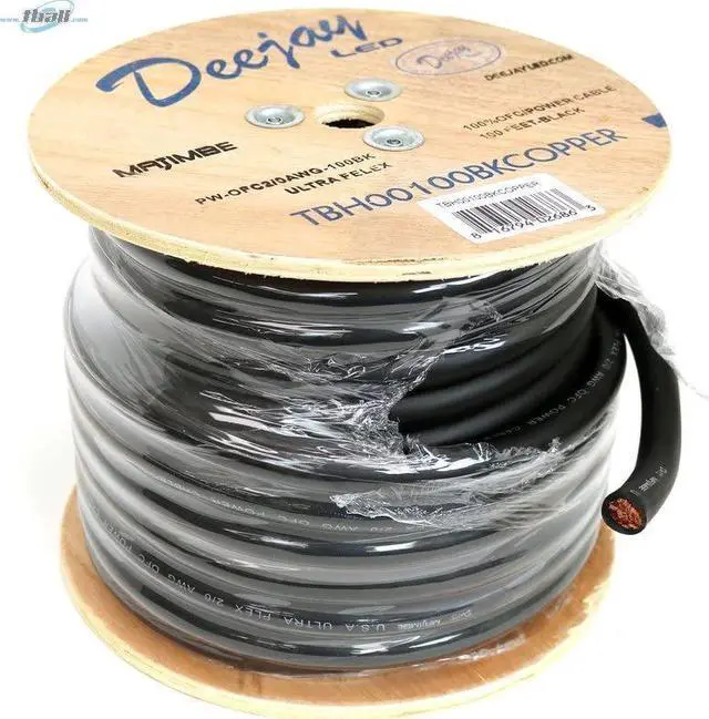 Alt view image 9 of 9 - DEEJAYLED 3 ZERO GAUGE 100 FT BLACK