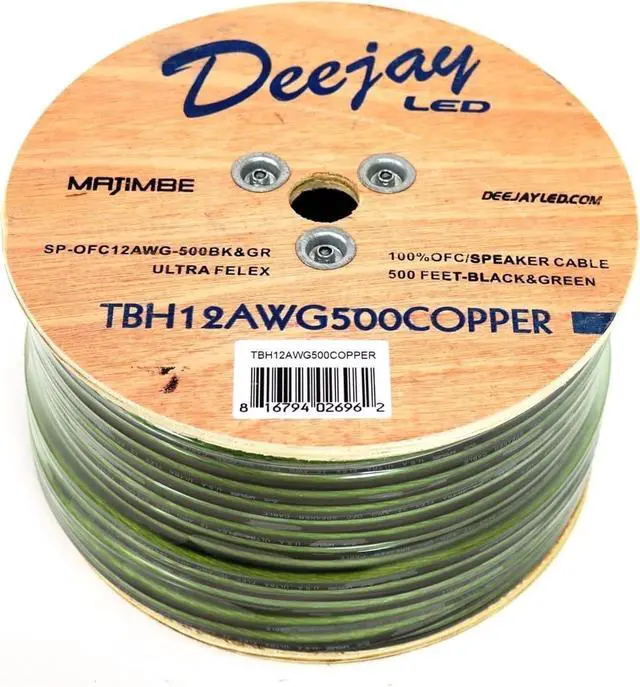 Alt view image 3 of 3 - DJL 12GA 500FT SPEAKER WIRE COPPER BK GN