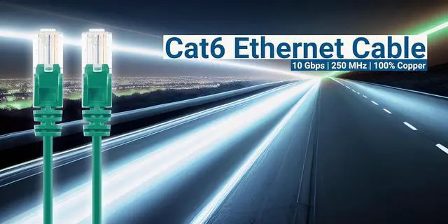 Alt view image 5 of 7 - Intellinet Cat6 U/UTP Slim Network Patch Cable, 0.5 ft., Green, 10-Pack, 10G, 250 MHz, 100% Copper, 30 AWG, RJ45, Stranded, Snag-free, Gold-plated Contacts