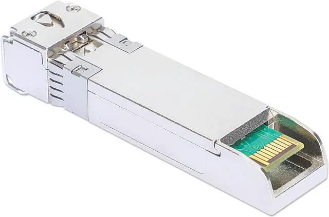 Alt view image 4 of 5 - Intellinet 10 Gigabit Fiber SFP+ Optical Transceiver Module, 10GBase-SR (LC) Multi-Mode Port, 300 m (984 ft.), HPE-compatible, Silver