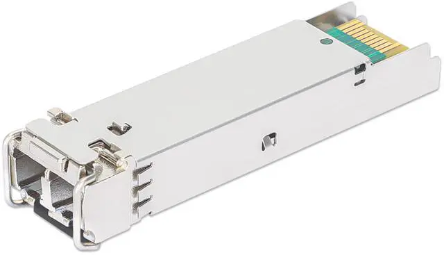 Alt view image 3 of 5 - Intellinet Gigabit Fiber SFP Optical Transceiver Module, 1000Base-SX (LC) Multi-Mode Port, 550 m (1,800 ft.), HPE-compatible, Silver