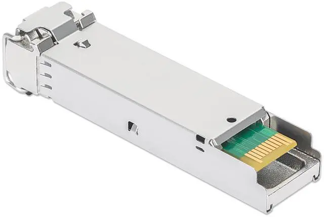 Alt view image 4 of 5 - Intellinet Gigabit Fiber SFP Optical Transceiver Module, 1000Base-SX (LC) Multi-Mode Port, 550 m (1,800 ft.), HPE-compatible, Silver