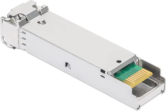 Alt view image 4 of 5 - Intellinet Industrial Gigabit Fiber SFP Optical Transceiver Module, 1000Base-SX (LC) Multi-Mode Port, 550 m, MSA-compliant for Maximum Compatibility, Silver