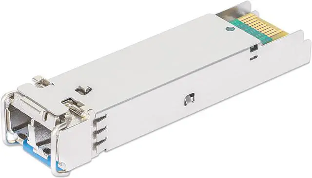 Alt view image 3 of 5 - Intellinet Industrial Gigabit Fiber SFP Optical Transceiver Module, 1000Base-LX (LC) Single-Mode Port, 10 km (6.2 mi.), MSA-compliant for Maximum Compatibility, Silver
