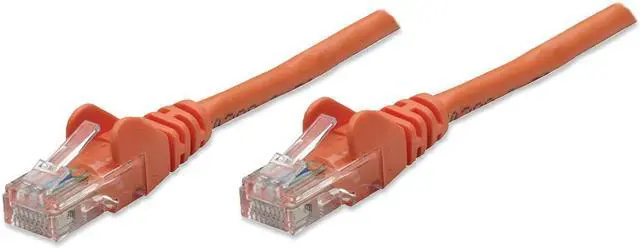 Main image of Intellinet Network Cable, Cat5e, UTP, RJ45 Male / RJ45 Male, 10.5 m (35 ft.), Orange