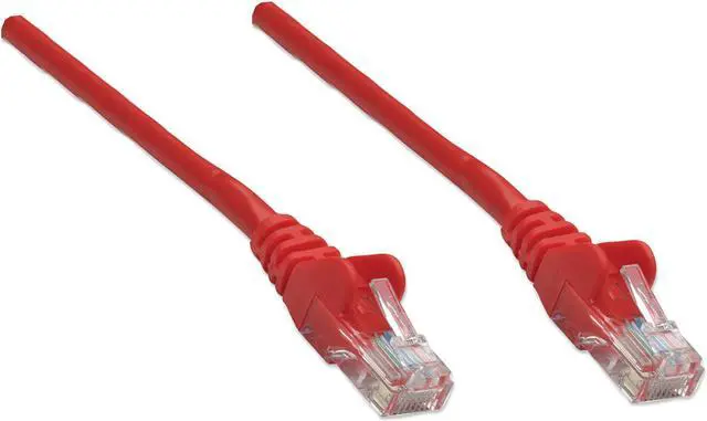 Alt view image 5 of 7 - Intellinet Network Cable, Cat5e, UTP, RJ45 Male / RJ45 Male, 3.0 m (10 ft.), Red