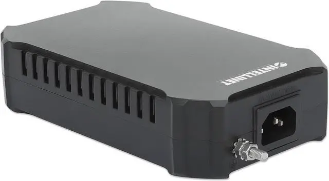 Alt view image 5 of 7 - Intellinet 10G PoE++ Injector, One 95 W Port, IEEE 802.3bt (4PPoE) Compliant, Plastic Housing, Wall-mount Option