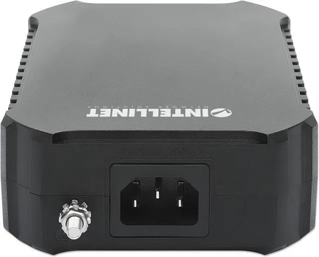 Alt view image 6 of 7 - Intellinet 10G PoE++ Injector, One 95 W Port, IEEE 802.3bt (4PPoE) Compliant, Plastic Housing, Wall-mount Option
