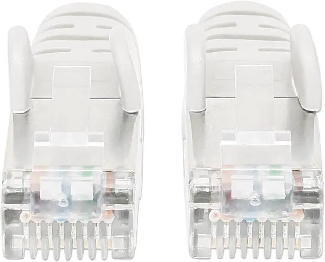 Alt view image 3 of 6 - Intellinet Cat6a S/FTP Network Patch Cable, 1 ft., White, 10G, 500 MHz, 100% Copper, 26 AWG, RJ45, Stranded, Snag-free, Gold-plated Contacts