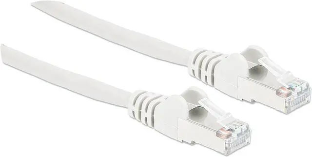 Alt view image 2 of 6 - Intellinet Cat6a S/FTP Network Patch Cable, 14 ft., White, 10G, 500 MHz, 100% Copper, 26 AWG, RJ45, Stranded, Snag-free, Gold-plated Contacts