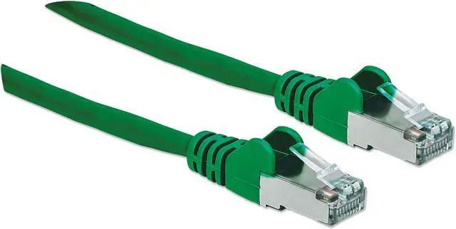 Alt view image 2 of 6 - Intellinet Cat6a S/FTP Network Patch Cable, 3 ft., Green, 10G, 500 MHz, 100% Copper, 26 AWG, RJ45, Stranded, Snag-free, Gold-plated Contacts