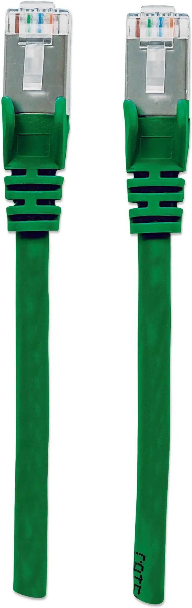 Alt view image 4 of 6 - Intellinet Cat6a S/FTP Network Patch Cable, 3 ft., Green, 10G, 500 MHz, 100% Copper, 26 AWG, RJ45, Stranded, Snag-free, Gold-plated Contacts