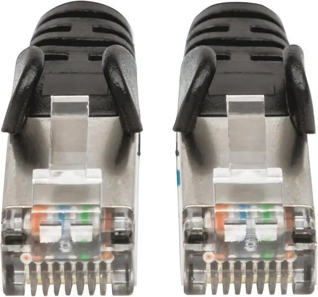 Alt view image 3 of 6 - Intellinet Cat6a S/FTP Network Patch Cable, 5 ft., Black, 10G, 500 MHz, 100% Copper, 26 AWG, RJ45, Stranded, Snag-free, Gold-plated Contacts