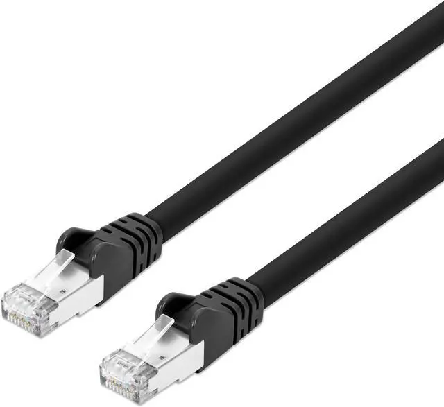 Main image of Intellinet Cat8.1 S/FTP Network Patch Cable, 3 ft., Black, 40G, 2 GHz, 100% Copper, 24 AWG, RJ45, Stranded, Snag-free, Gold-plated Contacts