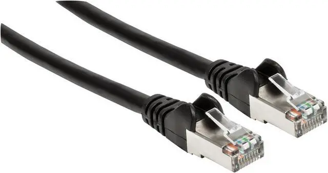 Alt view image 3 of 7 - Intellinet Cat6a S/FTP Network Patch Cable, 14 ft., Black, 10G, 500 MHz, 100% Copper, 26 AWG, RJ45, Stranded, Snag-free, Gold-plated Contacts
