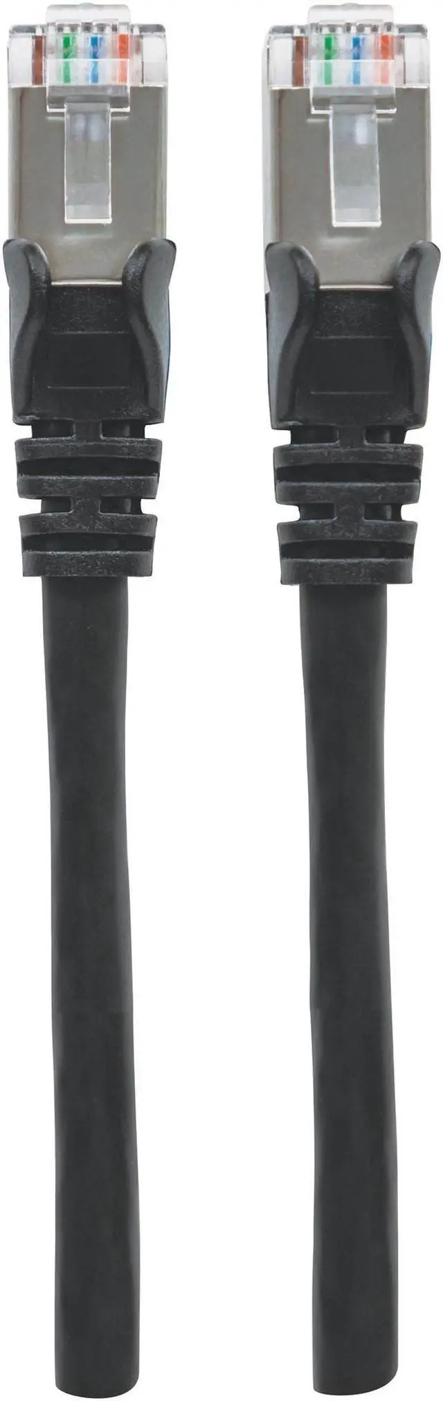 Alt view image 5 of 7 - Intellinet Cat6a S/FTP Network Patch Cable, 7 ft., Black, 10G, 500 MHz, 100% Copper, 26 AWG, RJ45, Stranded, Snag-free, Gold-plated Contacts
