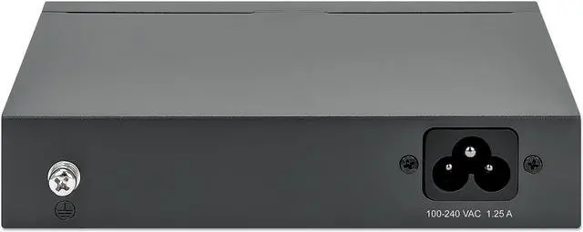 Alt view image 6 of 10 - Intellinet 5-Port Gigabit Ethernet PoE+ Switch, Four PSE PoE+ Gigabit Ports, One Gigabit Port, PoE Power Budget of 40 W, IEEE 802.3at/af Compliant, Desktop, Wall-mount Option