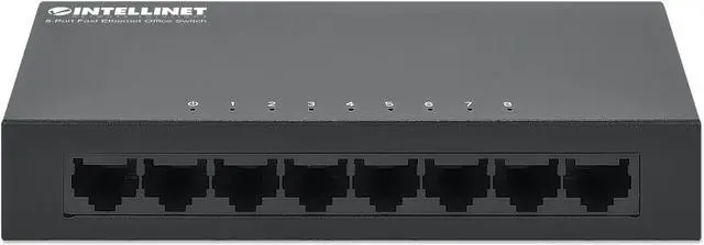 Alt view image 13 of 17 - Intellinet 8-Port Fast Ethernet Office Switch, Desktop Size, Metal, IEEE 802.3az (Energy Efficient Ethernet)