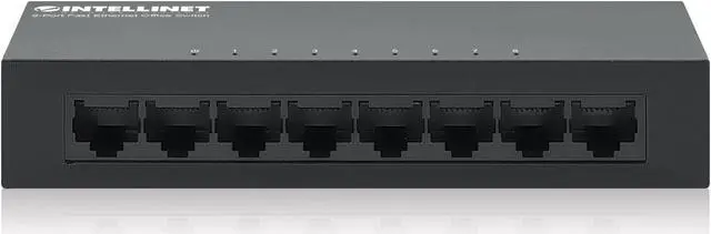 Alt view image 16 of 17 - Intellinet 8-Port Fast Ethernet Office Switch, Desktop Size, Metal, IEEE 802.3az (Energy Efficient Ethernet)