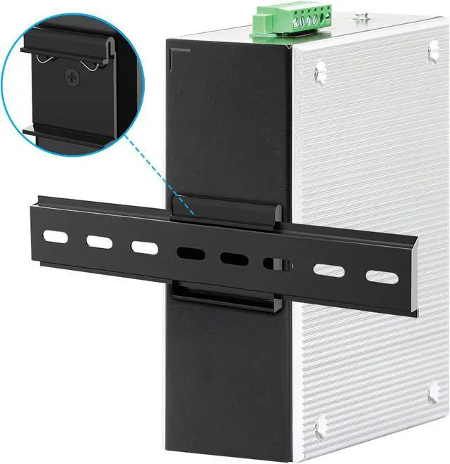 Alt view image 6 of 7 - Intellinet Industrial 8-Port Gigabit Ethernet Layer 2+ Web-Managed Switch with 2 SFP Ports, IP30-Rated Metal Housing, SNMP, QoS, VLAN, ACL, DIN-Rail Mount