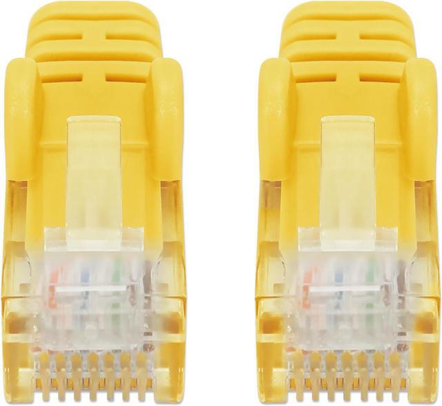 Alt view image 2 of 2 - Intellinet Cat6 U/UTP Slim Network Patch Cable, 10 ft., Yellow, 10G, 250 MHz, 100% Copper, 30 AWG, RJ45, Stranded, Snag-free, Gold-plated Contacts
