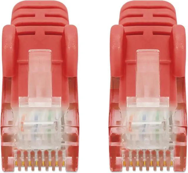Alt view image 4 of 4 - Intellinet Cat6 U/UTP Slim Network Patch Cable, 5 ft., Red, 10G, 250 MHz, 100% Copper, 30 AWG, RJ45, Stranded, Snag-free, Gold-plated Contacts
