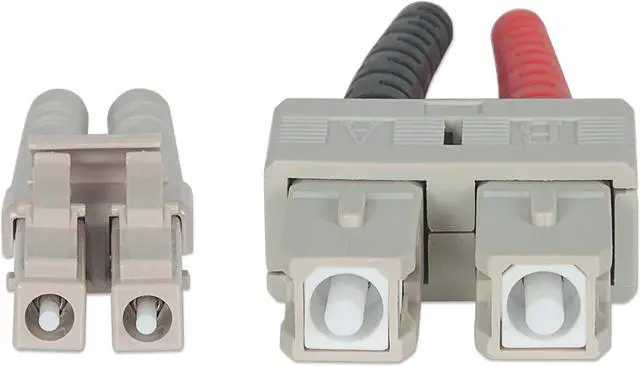 Alt view image 3 of 5 - Intellinet Fiber Optic Patch Cable, Duplex, Multimode, LC/SC, 50/125 µm, OM4, 5.0 m (14.0 ft.), Violet