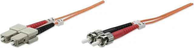 Main image of Intellinet Fiber Optic Patch Cable, Duplex, Multimode, ST/SC, 62.5/125 µm, OM1, 5.0 m (14.0 ft.), Orange