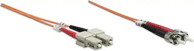 Alt view image 2 of 5 - Intellinet Fiber Optic Patch Cable, Duplex, Multimode, ST/SC, 62.5/125 µm, OM1, 5.0 m (14.0 ft.), Orange