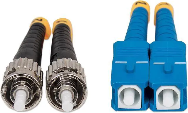 Alt view image 3 of 5 - Intellinet Fiber Optic Patch Cable, Duplex, Single-Mode, ST/SC, 9/125 µm, OS2, 3 m (10 ft.), Yellow