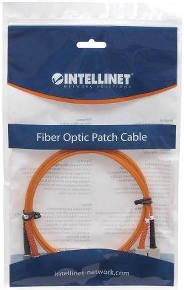 Alt view image 5 of 5 - Intellinet Fiber Optic Patch Cable, Duplex, Multimode, ST/SC, 62.5/125 µm, OM1, 5.0 m (14.0 ft.), Orange