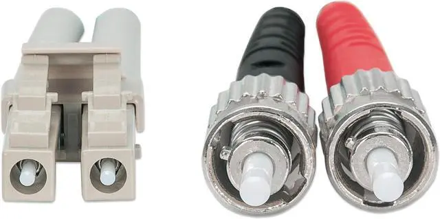 Alt view image 5 of 7 - Intellinet Fiber Optic Patch Cable, Duplex, Multimode, ST/LC, 50/125 Âµm, OM3, 10.0 m (33.0 ft.), Aqua