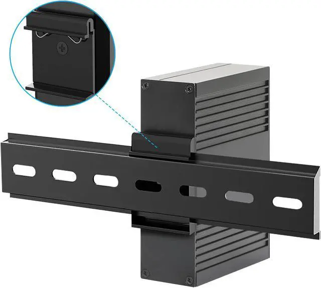 Alt view image 6 of 7 - Intellinet Industrial Gigabit Media Converter and PoE++ Injector, 10/100/1000Base-TX to SFP Slot, PoE Injector Function, 90 W, IEEE 802.3bt (4PPoE) Compliant, IP30-rated Metal Housing, DIN-rail Mount