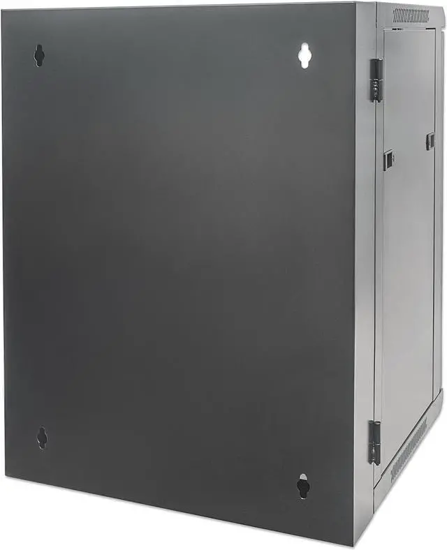 Alt view image 5 of 7 - Intellinet 19" Double Section Wallmount Cabinet, 9U, 500 mm (19.7 in.) Depth, Assembled, Black - OEM