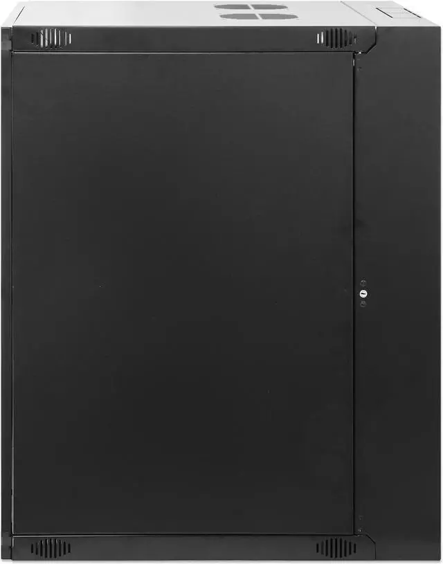 Alt view image 5 of 7 - Intellinet 19" Double Section Wallmount Cabinet , 15U, 600 mm (23.6 in.) Depth, Flat Pack, Black - OEM