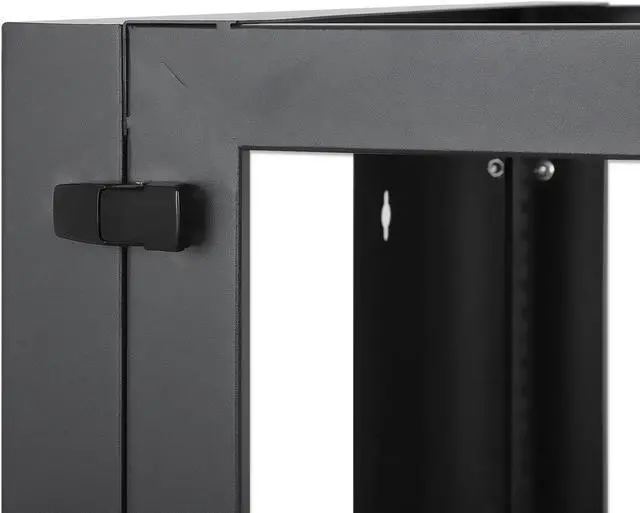 Alt view image 6 of 7 - Intellinet 19" Wall Mount 4-Post Open Frame Network Rack, 15U, Hinged Swing Frame, 600 mm (23.8 in.) Depth, Assembled, Black RAL 9004 - OEM