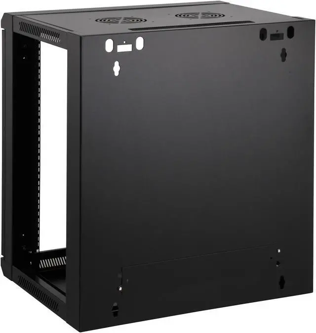 Alt view image 11 of 15 - Intellinet 19" Wallmount Cabinet, 6U, 450 mm (17.7 in.) Depth, Flat Pack, Black - OEM
