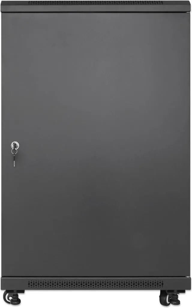 Alt view image 6 of 7 - Intellinet Pro Line Network Cabinet with Integrated Fans, 18U, 23.6 in. (600 mm) Depth and Width, Roof-mounted Two-fan Ventilation Unit, Assembled, Black RAL 9004 - OEM