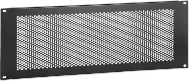 Main image of Intellinet 19" Vented Blank Panel, 4U, Rackmount Spacer Panel with Perforated Venting, Black RAL 9005