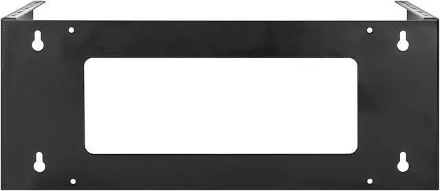 Alt view image 4 of 6 - Intellinet Vertical Wall Mount Rack Bracket for 19" Equipment, 4U, Space-Saving Mini-Rack to Mount 19 in. Network Equipment Vertically on a Wall or Horizontally under a Desk, Black RAL 9005