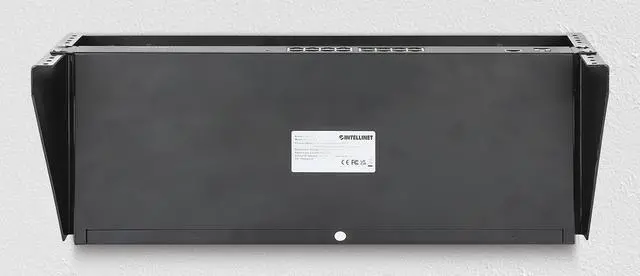 Alt view image 6 of 6 - Intellinet Vertical Wall Mount Rack Bracket for 19" Equipment, 4U, Space-Saving Mini-Rack to Mount 19 in. Network Equipment Vertically on a Wall or Horizontally under a Desk, Black RAL 9005